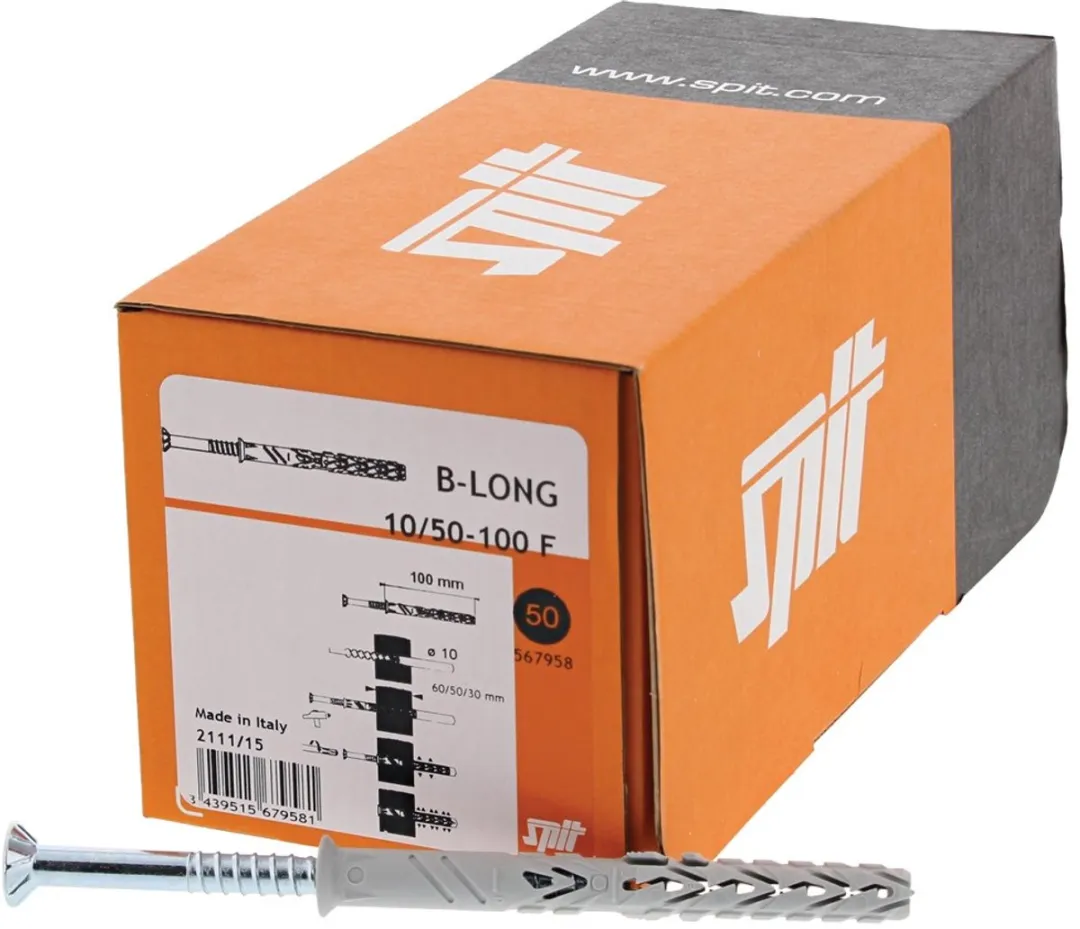 Spit B-LONG F Constructie Plug 10x120/70F TX40 - 50 Stuks