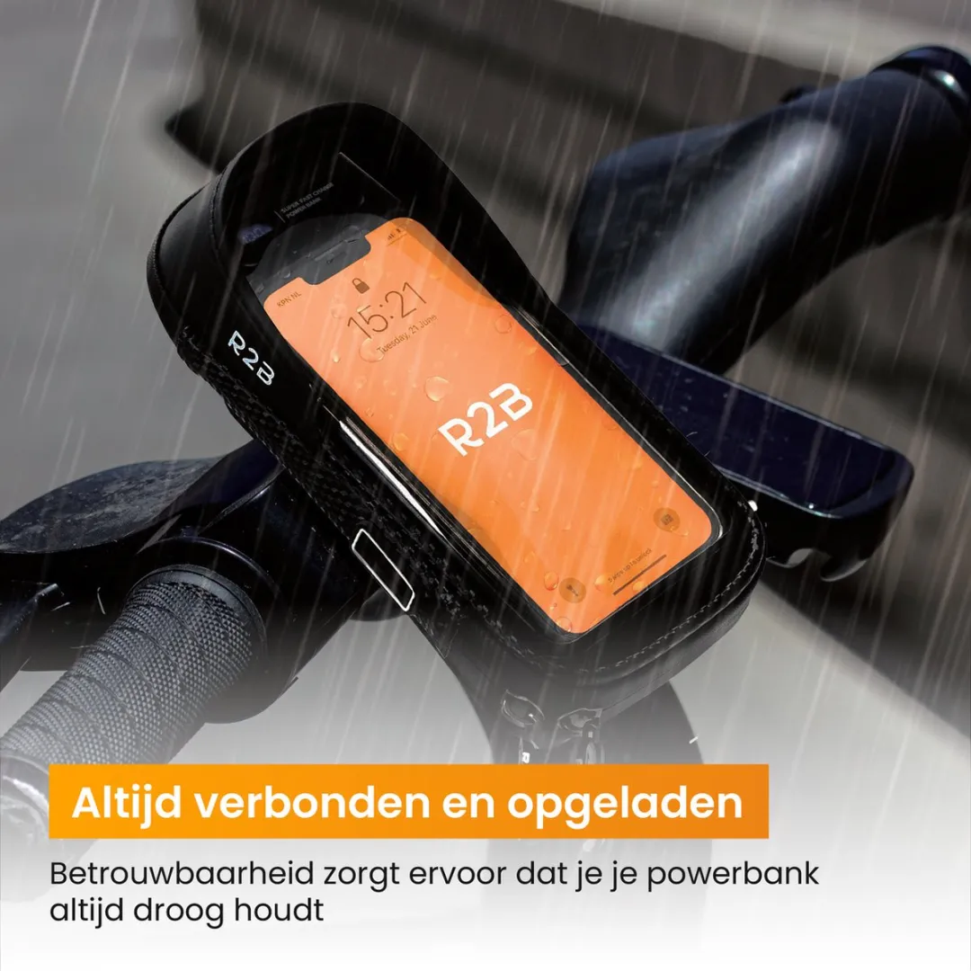 R2B Telefoonhouder Leiden Powerbank 10.000mAh - Universeel
