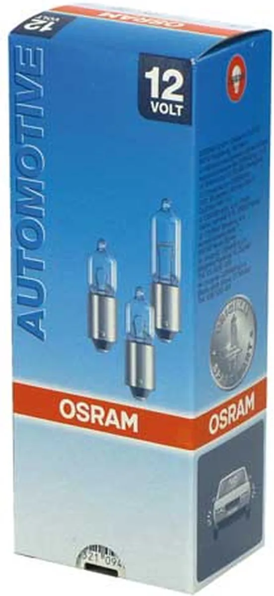 Osram BA9S 12V 20W Gloeilamp - 10 Stuks