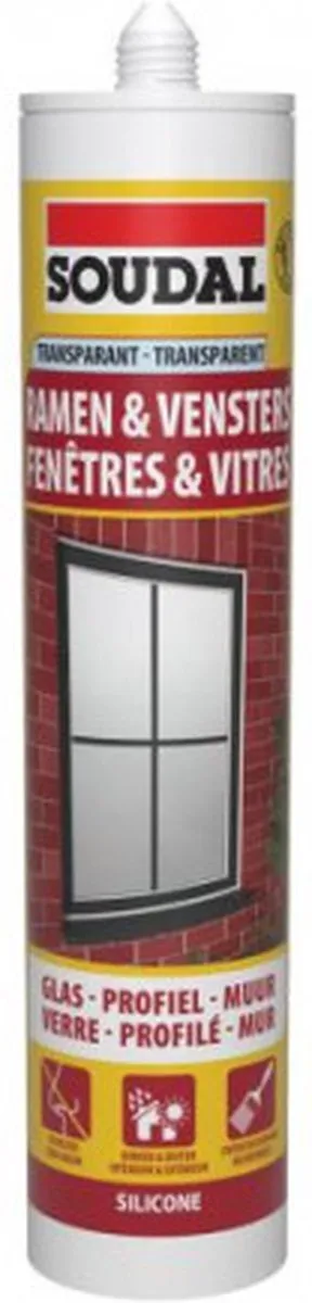 Soudal Sil.Ramen & Venster Overschilderbaar Transparant 290ml