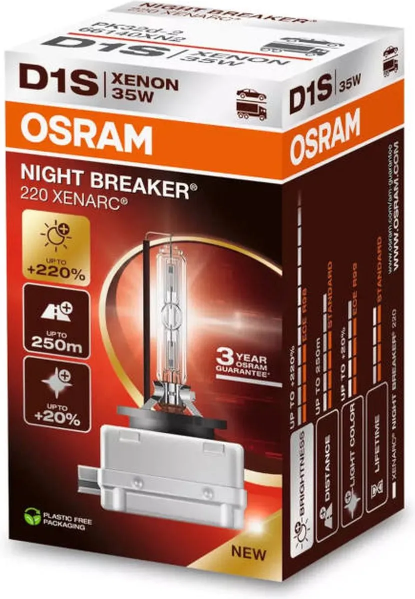 Osram Night Breaker 220 Xenarc D1S Halogeenlamp - 1 Stuk
