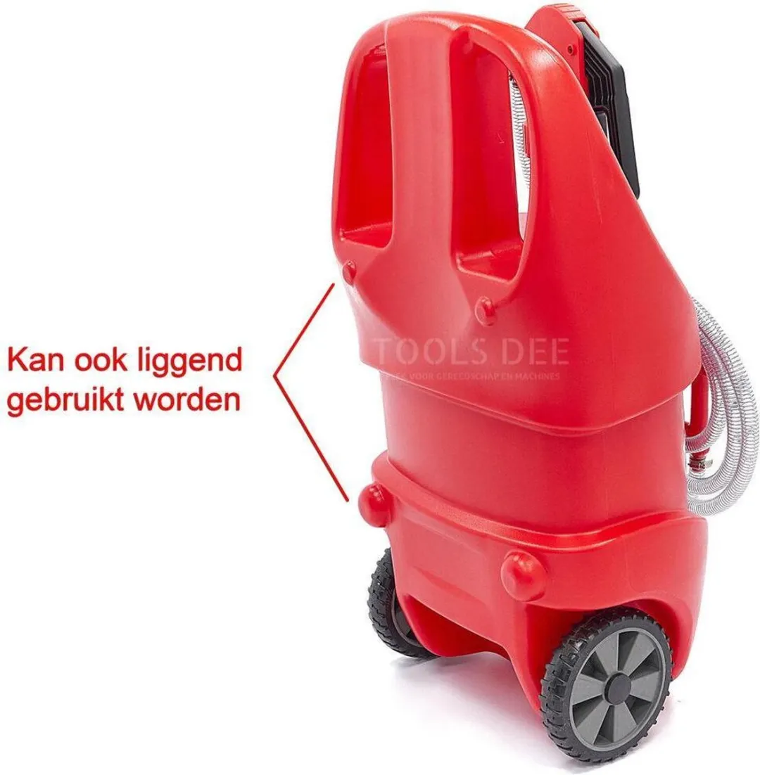HBM Professionele 75L Mobiele Opslagtank - Benzine/Diesel/Oliën - Handpomp