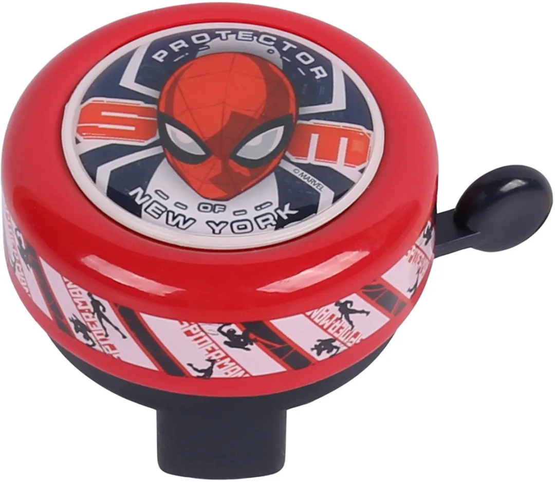 Marvel Spider-Man Metalen Fietsbel 5,5cm - Zwart/Rood