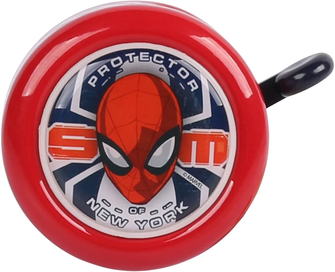 Marvel Spider-Man Metalen Fietsbel 5,5cm - Zwart/Rood