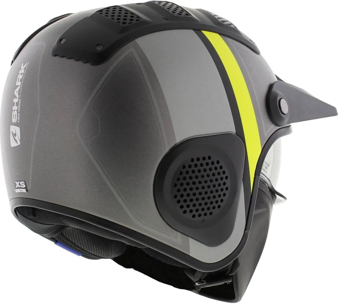 Shark X-Drak Trial Helm Terrence - XS - Mat Antraciet Geel