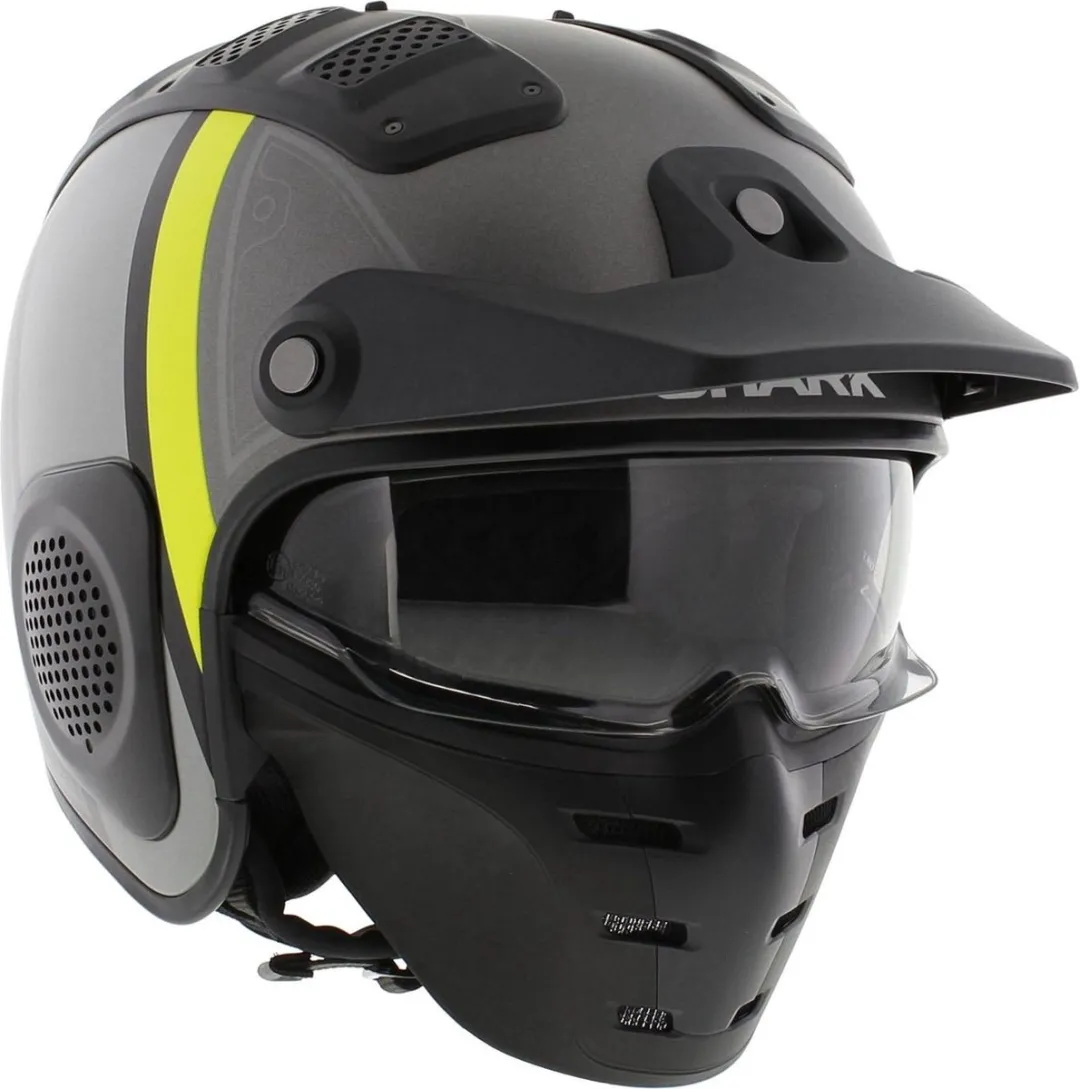 Shark X-Drak Trial Helm Terrence - XS - Mat Antraciet Geel - afbeelding 6 van 6