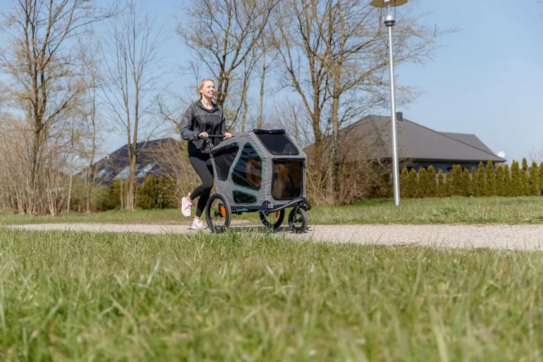 Trixie Jogger-Ombouwset voor Fietskar 12800-12801 - Zwart - afbeelding 6 van 6