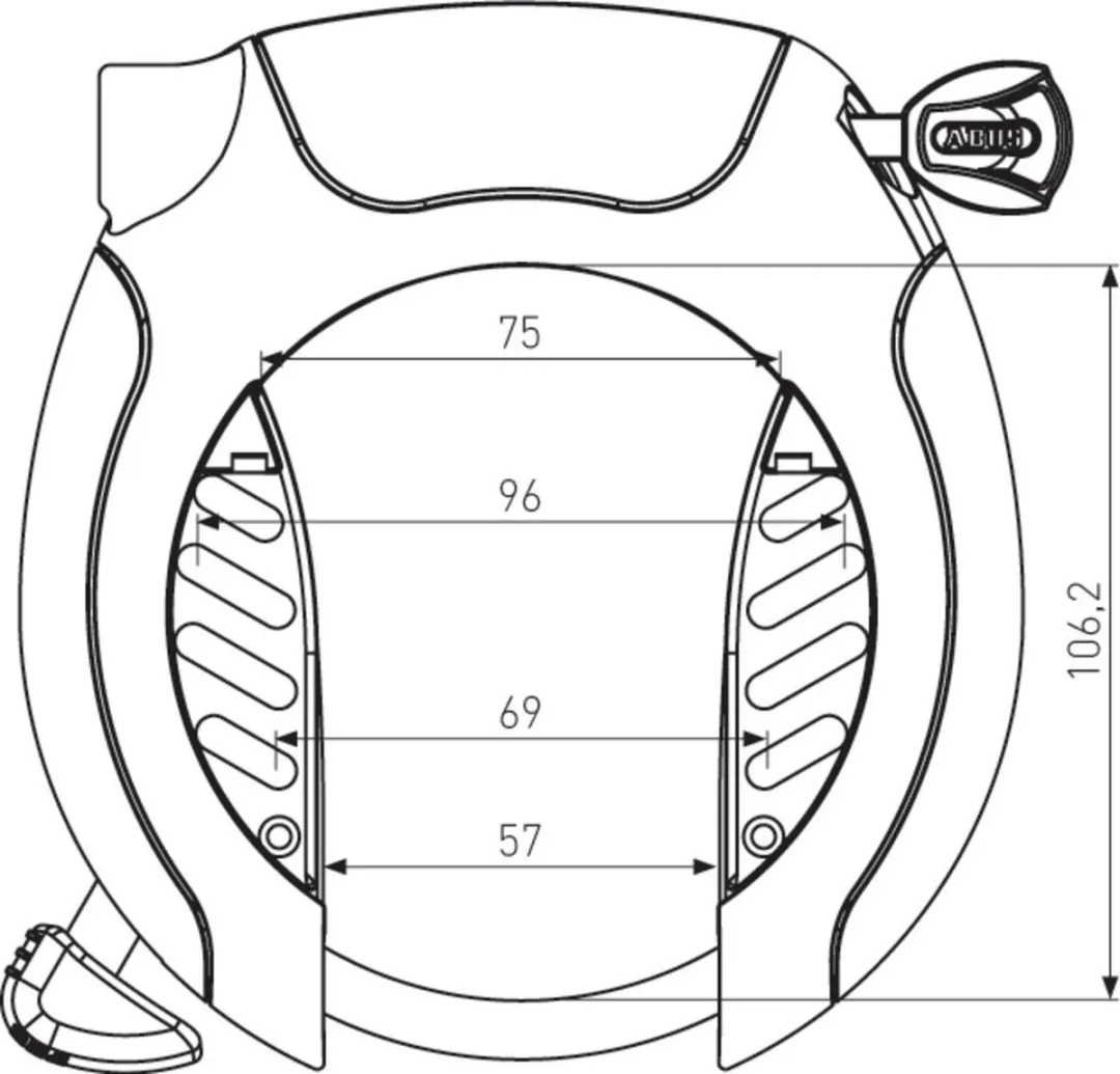 ABUS Ringslot Pro Shield Xplus 5955R - Zwart