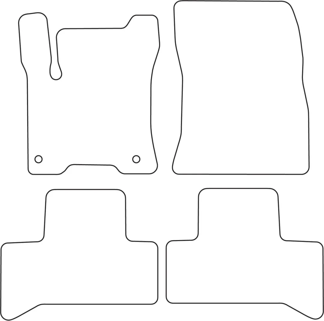 Mercedes EQA H243 Velours Vloermatten - Zwart - 4 Stuks
