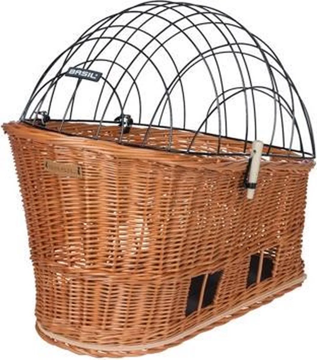 Basil Pasja Hondenfietsmand Achter - Medium - 30L - Bruin