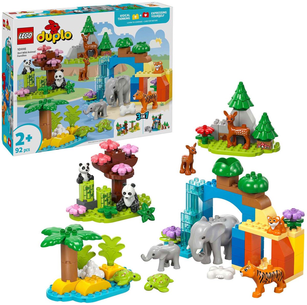 LEGO DUPLO Stad 3-in-1 families van wilde dieren - 10446