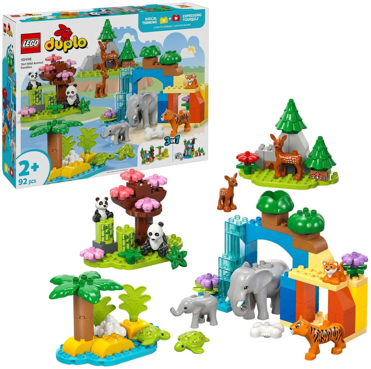 LEGO DUPLO 10446 3-in-1 Wilde Dieren - 92 Stukken