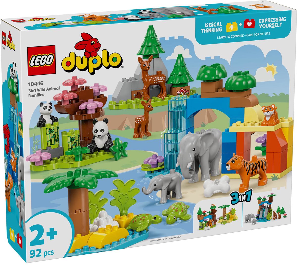 LEGO DUPLO Stad 3-in-1 families van wilde dieren - 10446
