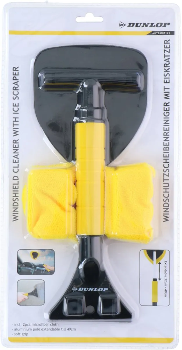 Dunlop IJskrabber met trekker 32-49cm - Geel/Zwart