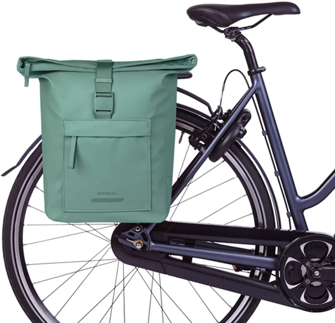 Basil Brooklyn Dubbele Fietstas 41L - Groen