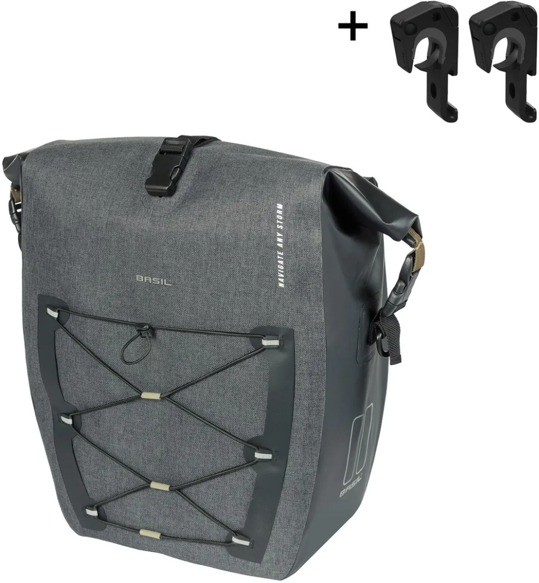 Basil Navigator Storm L Fietstas 25L - Zwart