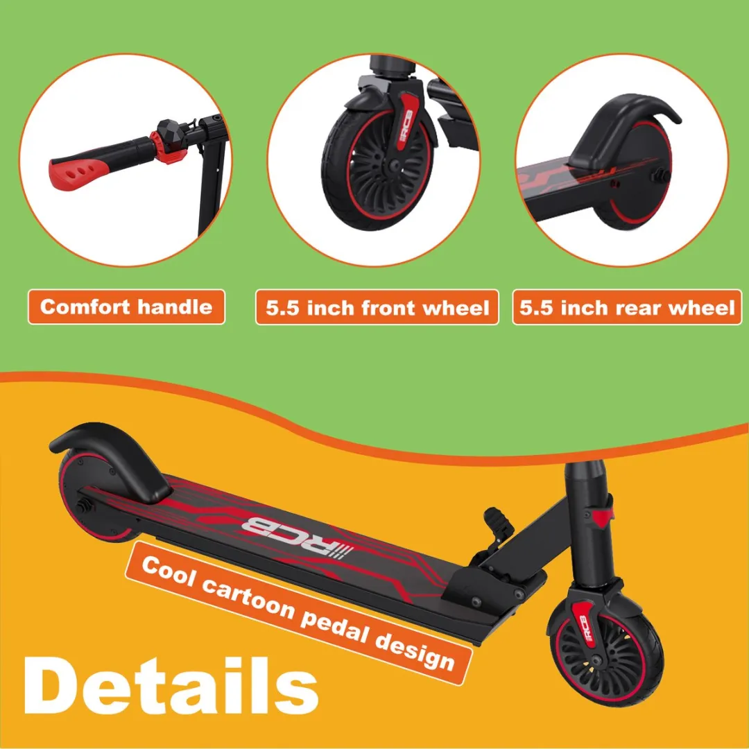 RCB Kinderstep Inklapbaar 250W - 20km/u Rood