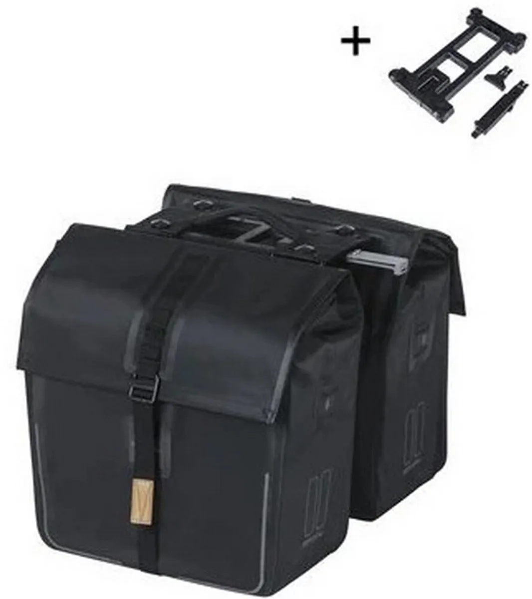 Basil Urban Dry MIK Dubbele Fietstas 50L - Mat Zwart