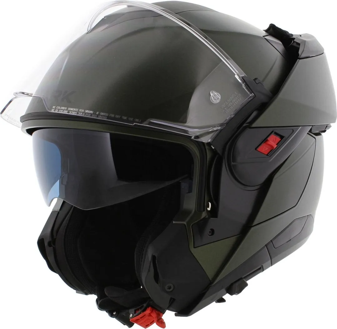 Shark Oxo Blank Mat Donker Groen Systeemhelm - XL