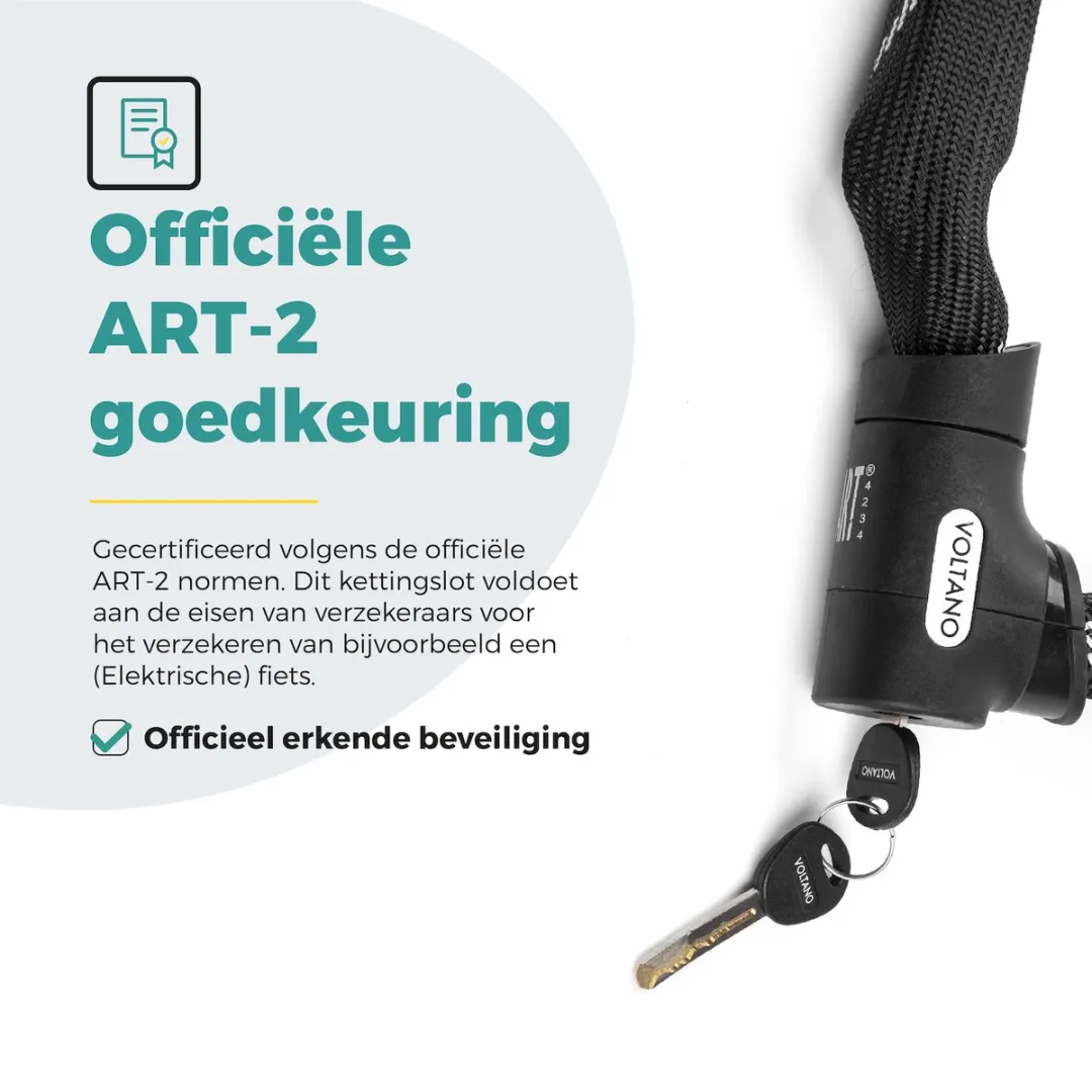 Voltano ART2 Kettingslot 120cm - Zwart