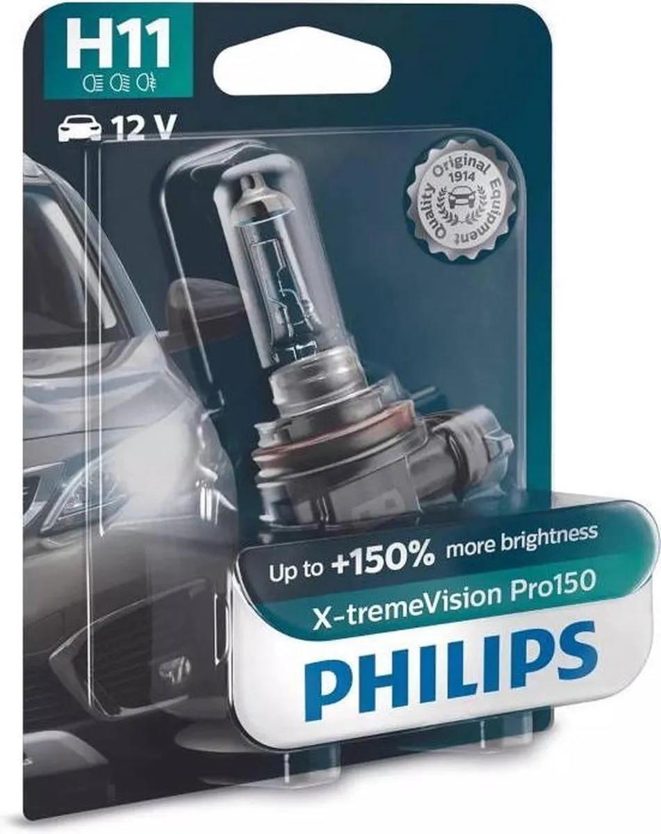 Philips X-tremeVision H11 Halogeenlamp 55W 12V