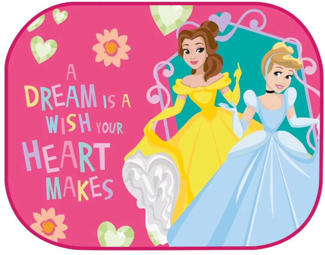Disney Princess Zonnescherm 36x45cm - Blauw/roze - 2 Stuks - afbeelding 2 van 5