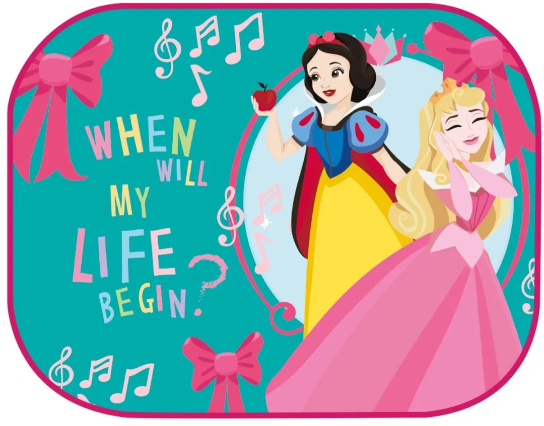 Disney Princess Zonnescherm 36x45cm - Blauw/roze - 2 Stuks - afbeelding 3 van 5
