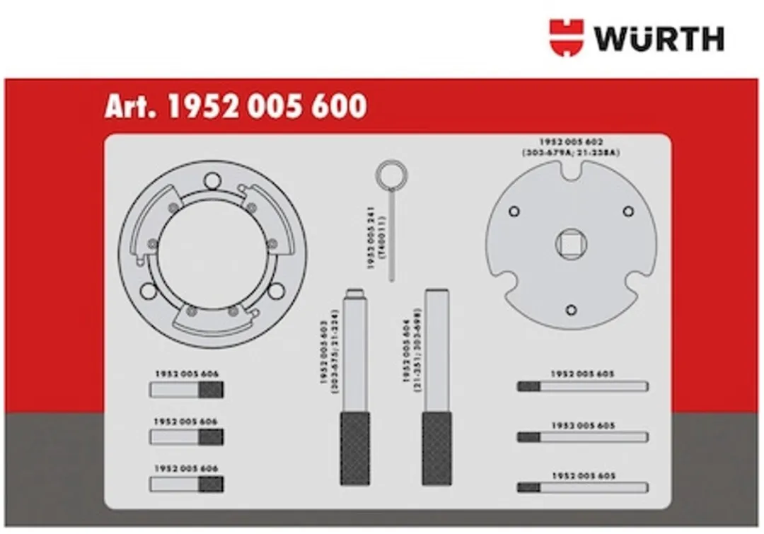 Würth Timinggereedschapset 11-delig - Ford 2.0-2.4 Duratorq TDCI 16V