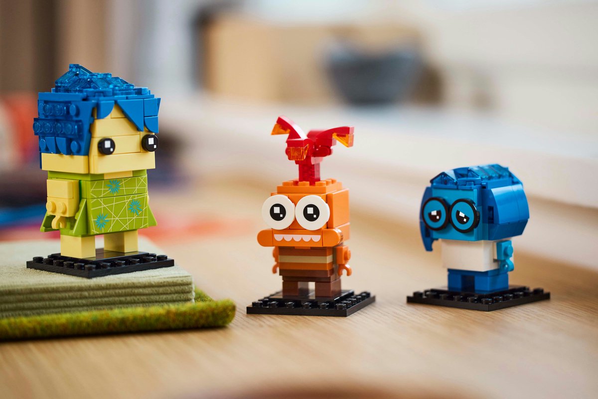 LEGO Pixar Inside Out Brickheadz 40749 - Plezier, Verdriet en Onzekerheid
