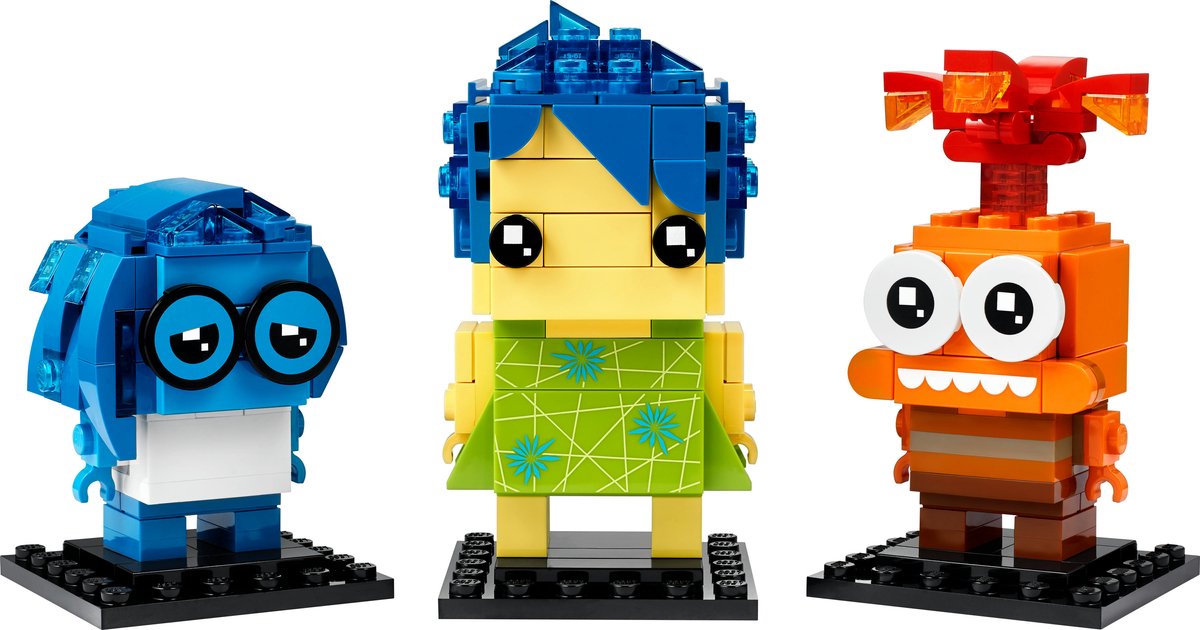 LEGO Pixar Inside Out Brickheadz 40749 - Plezier, Verdriet en Onzekerheid