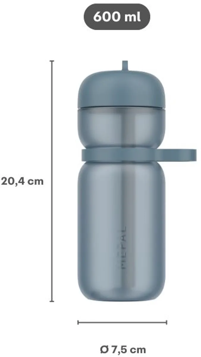 Mepal Drinkfles Flip Sport 600ml - Ceramic white