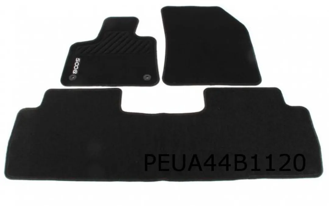 Peugeot 5008 Mattenset - 3 Stuks - Zwart