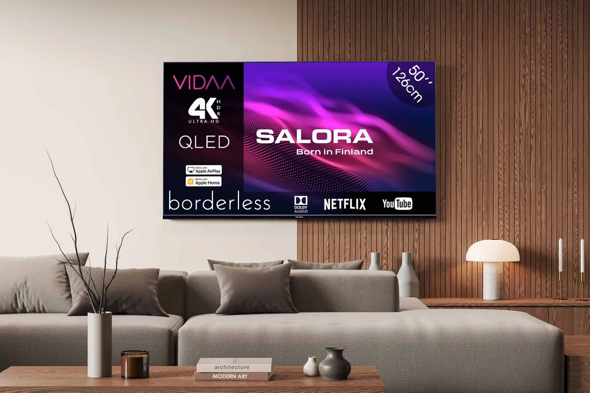 Salora QLED50UV1 50" 4K Smart TV - Zwart