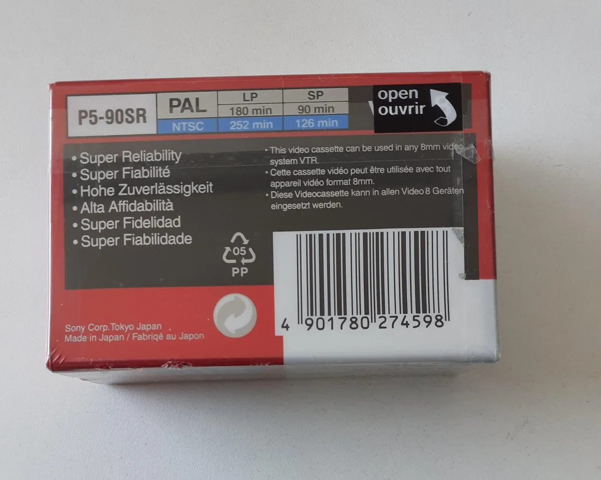 Sony P5-90SR Video8 Cassettetapes - 2 Stuks