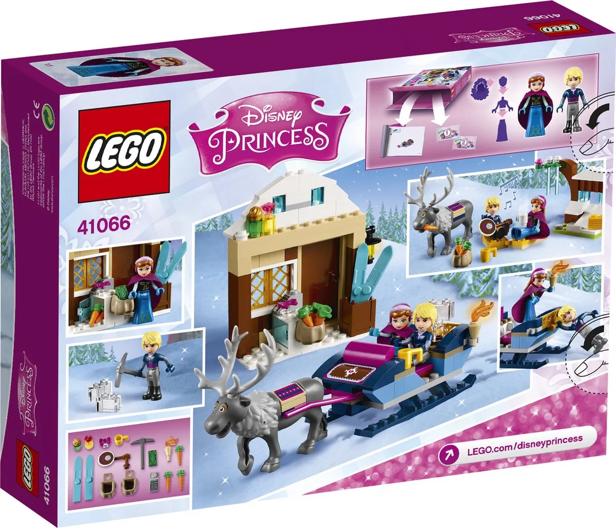 LEGO Disney Frozen Slee-avontuur Anna & Kristoff 41066 - 174 Stukken