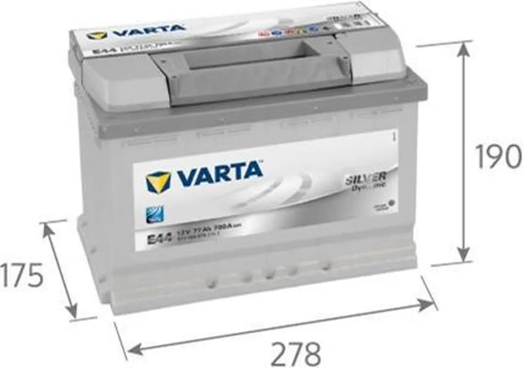 Varta Silver Dynamic E44 Accu 12V 77Ah