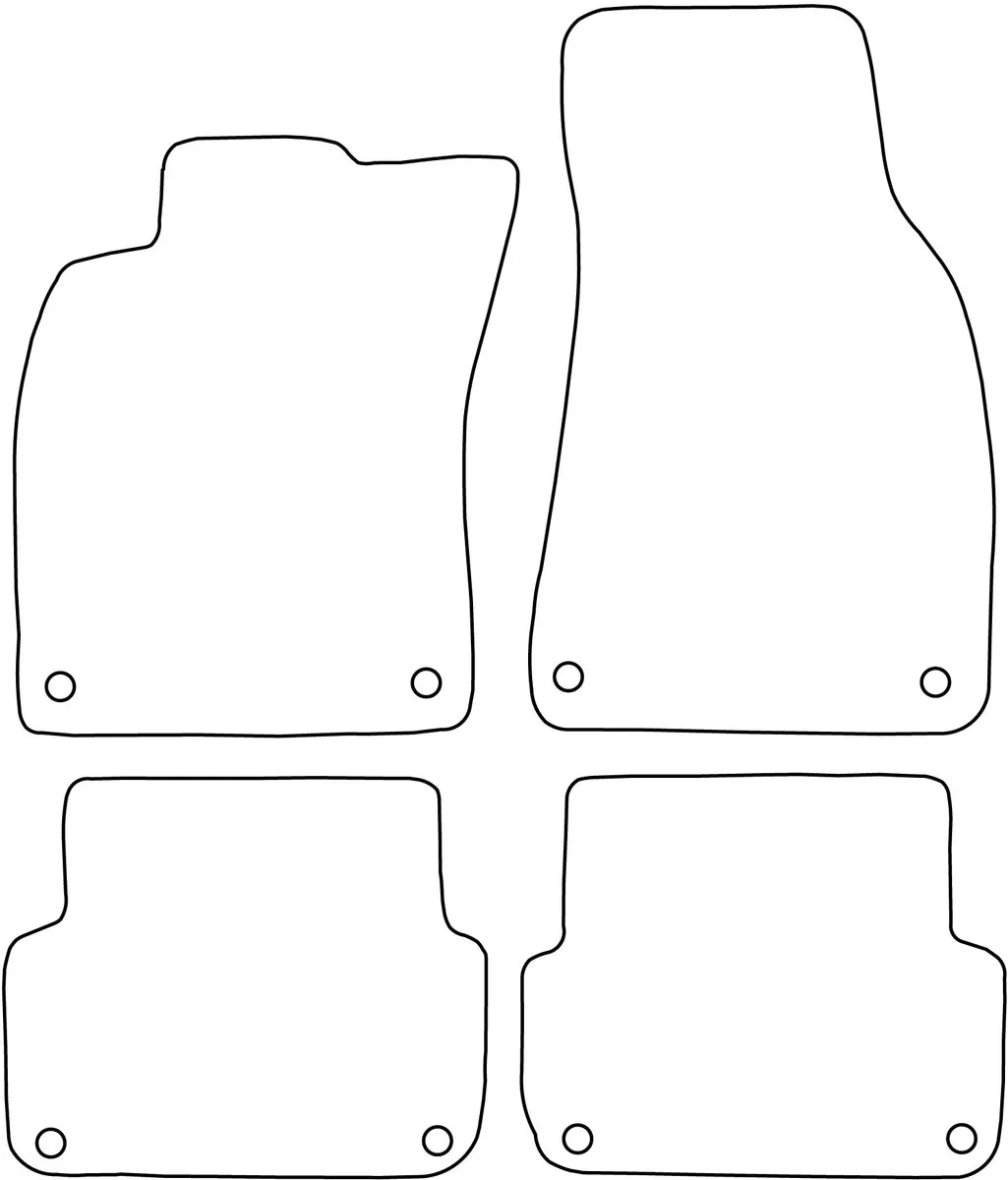Audi A6 III C6 Vloermatten - Rood/Zwart