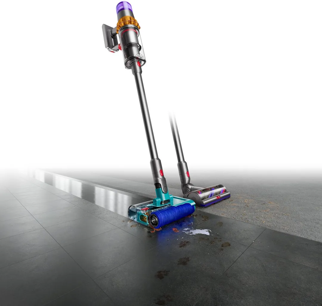 Dyson V15s Detect Submarine - Steelstofzuiger met dweilfunctie- Nikkel/Geel - 230 Air Watts