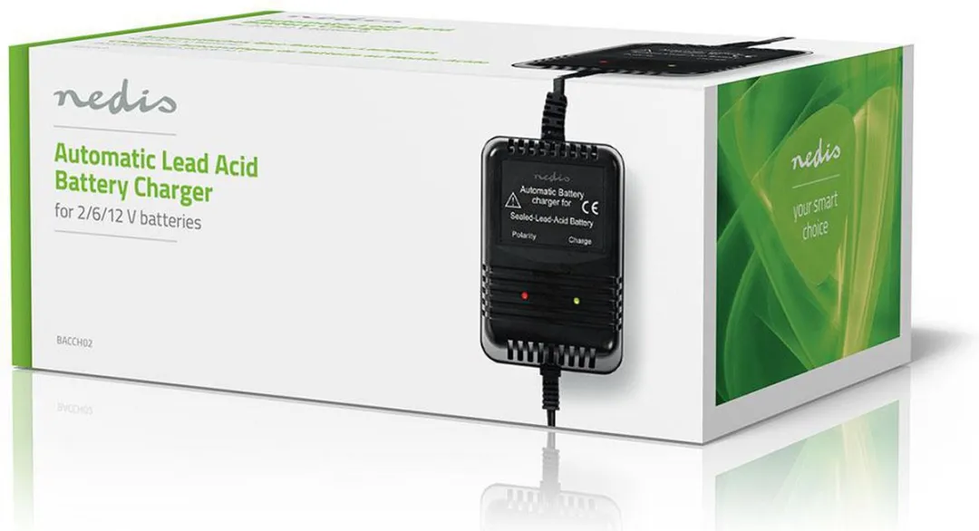Nedis Loodzuuraccu Lader 13.8V DC 0.6A - Druppelladen - Zwart - afbeelding 6 van 6