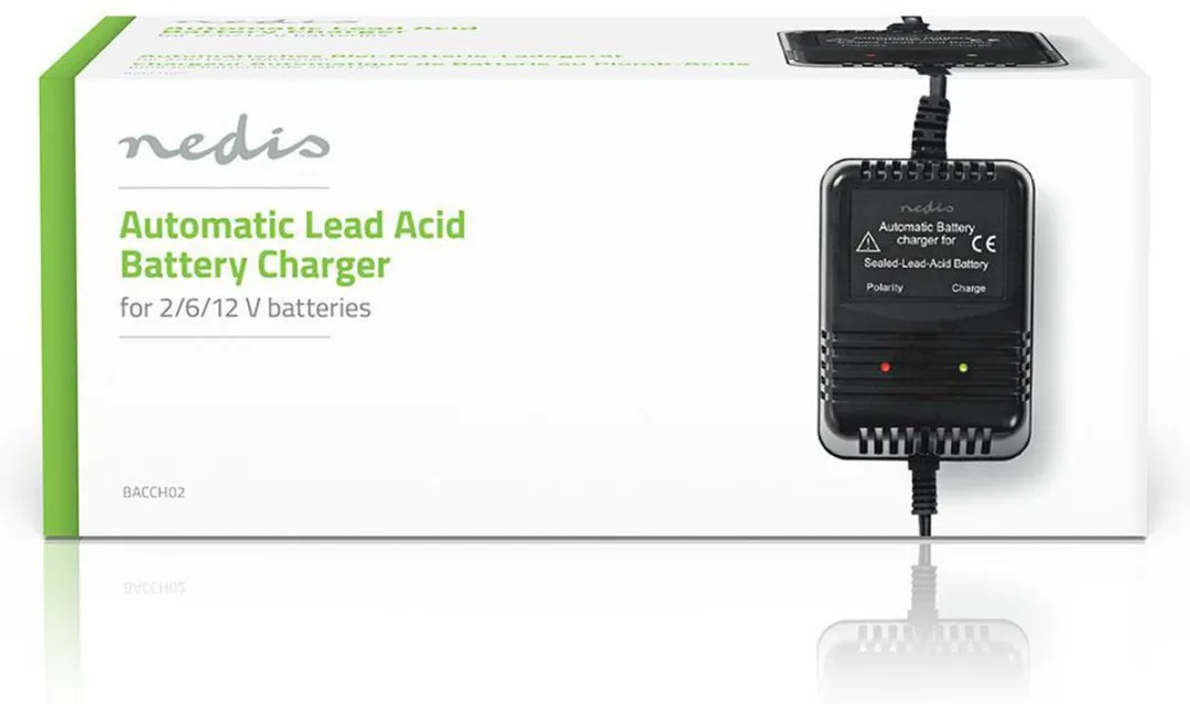 Nedis Loodzuuraccu Lader 13.8V DC 0.6A - Druppelladen - Zwart