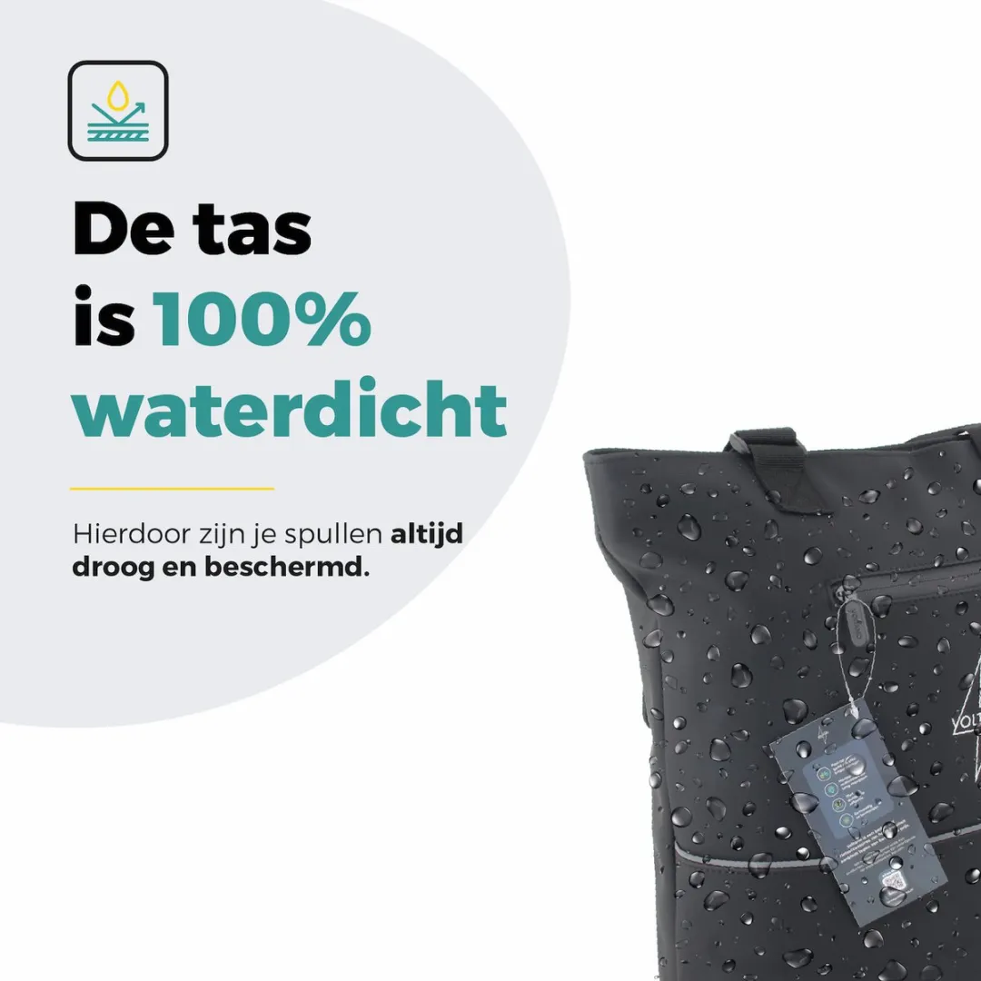 Voltano E-bike City Shopper Enkele Fietstas 22L - Zwart