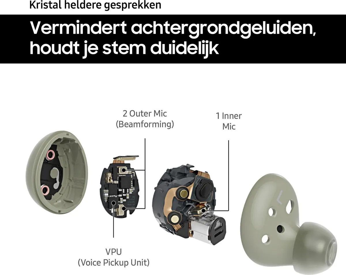 Samsung Galaxy Buds2 SM-R177NZGAEUH - Noise Cancelling - Groen