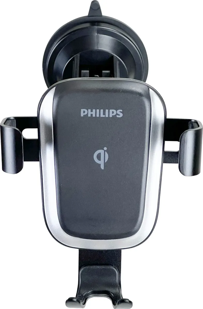 Philips DLK3532Q/00 Telefoonhouder Auto - Draadloos opladen - Zuignap - Zwart - afbeelding 4 van 6
