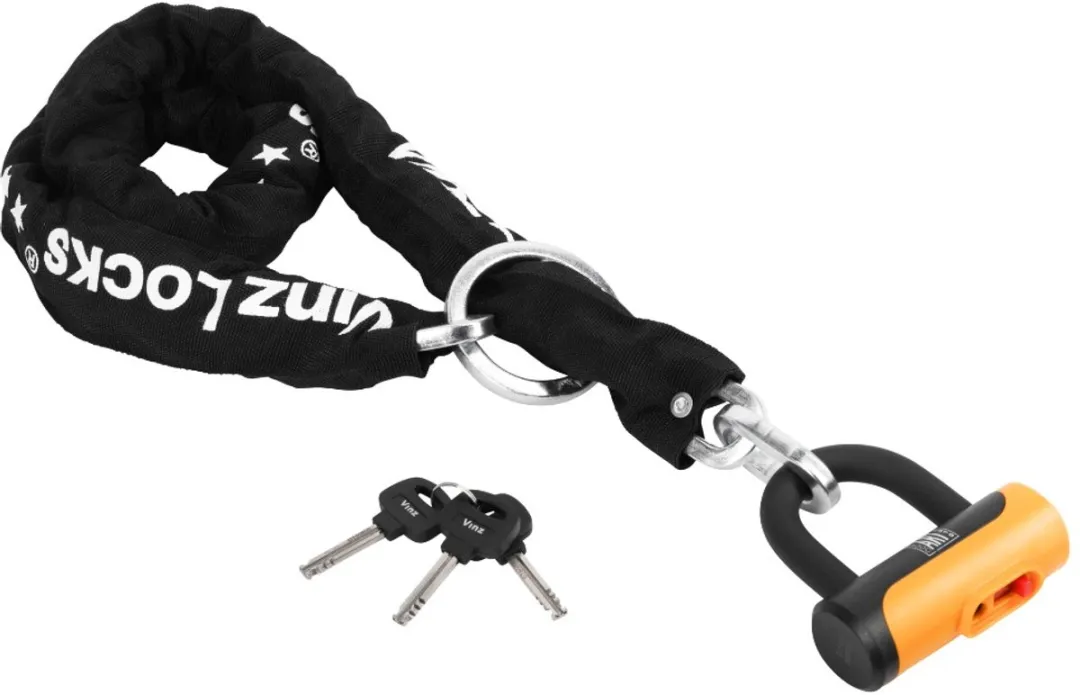 VINZ Tibba ART 2 Kettingslot 200cm - 2 Meter - Zwart