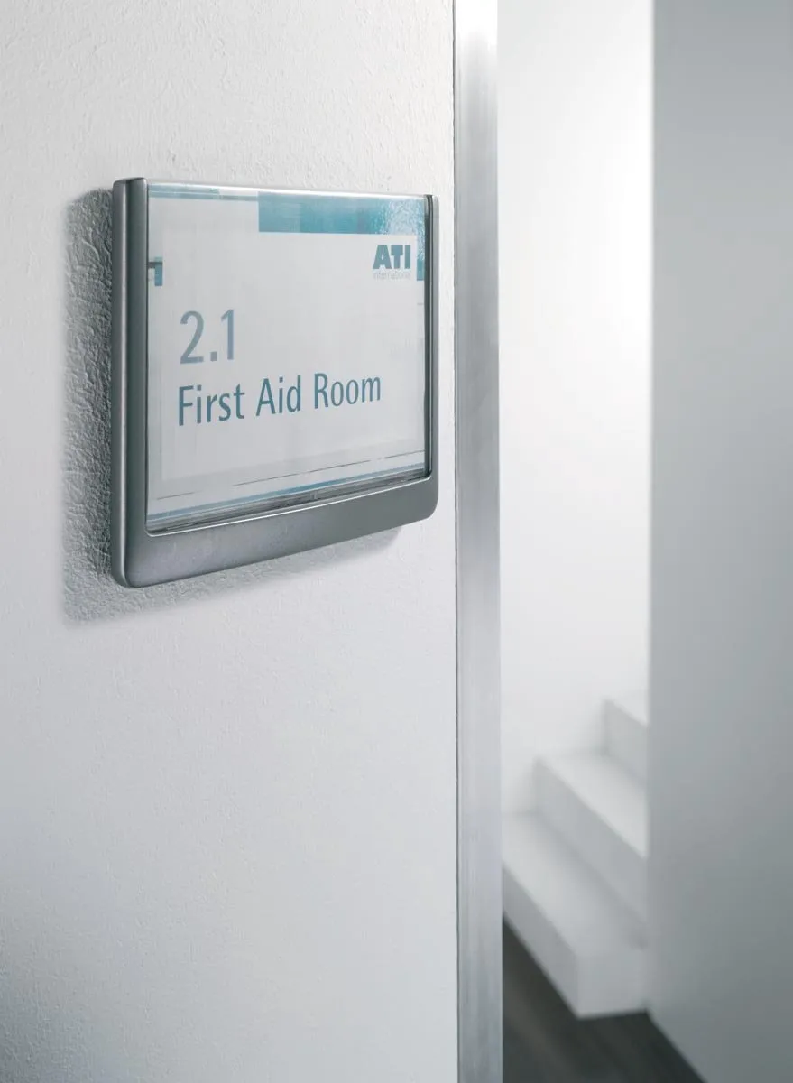 Durable Click Sign Deurbordje 149x52mm - 5mm Grafiet - 5 Stuks