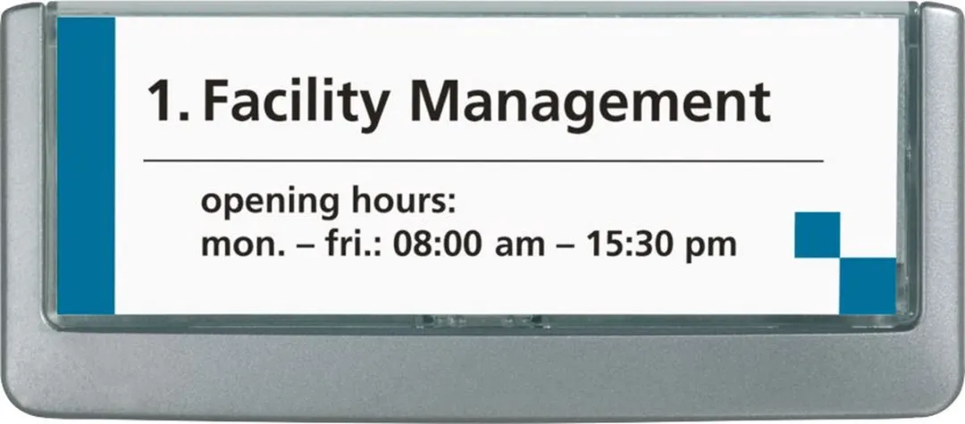 Durable Click Sign Deurbordje 149x52mm - 5mm Grafiet - 5 Stuks