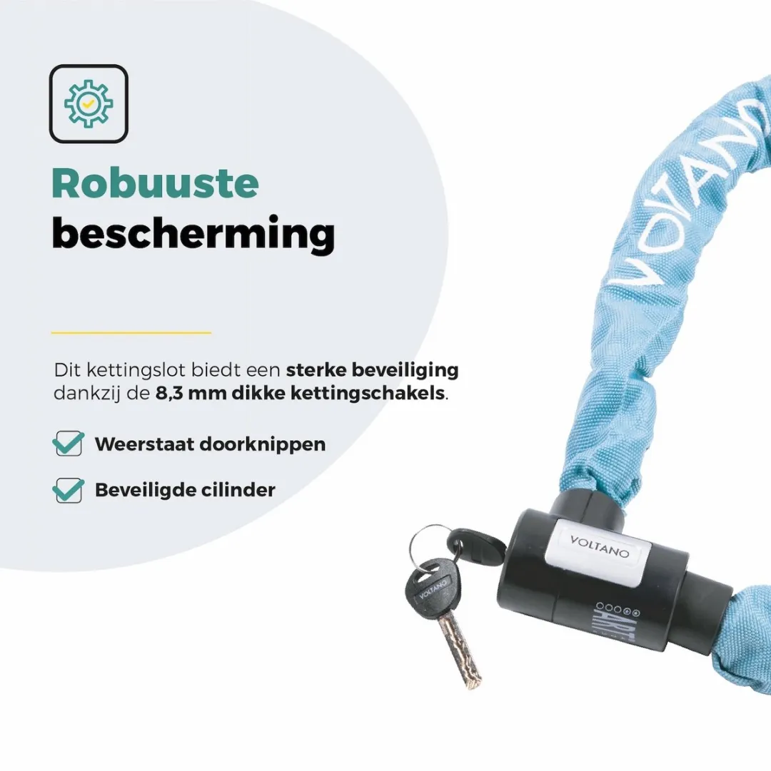 Voltano ART2 Kettingslot Ice Blauw 120cm
