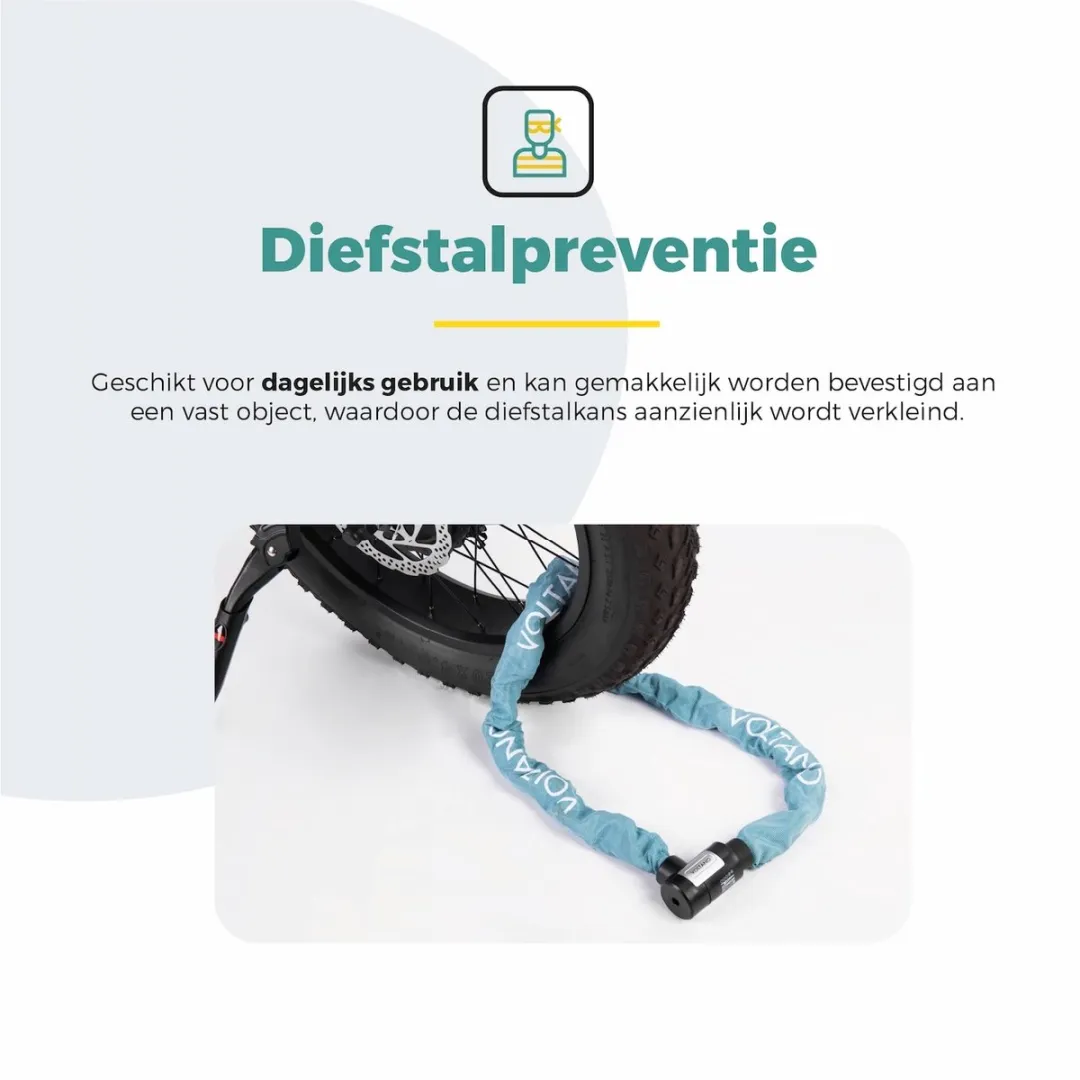 Voltano ART2 Kettingslot Ice Blauw 120cm