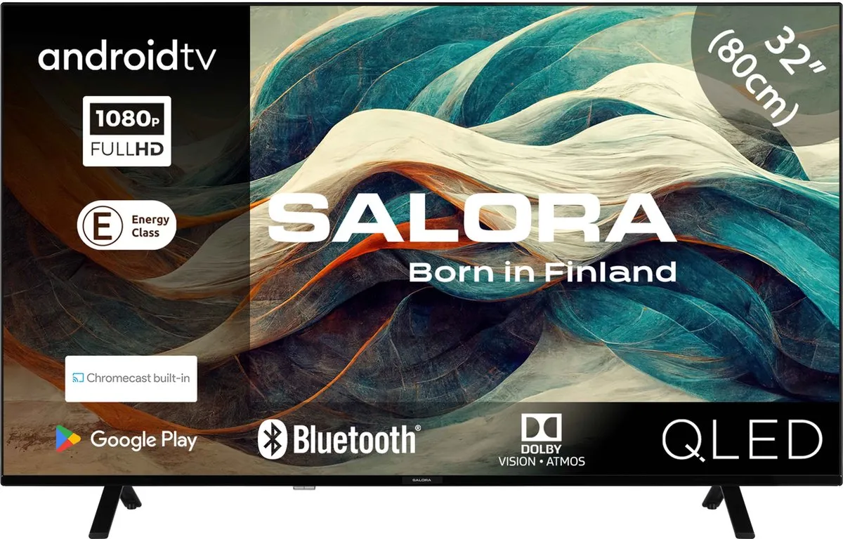 Salora 32QLED320 Smart TV 32" Full HD - Zwart