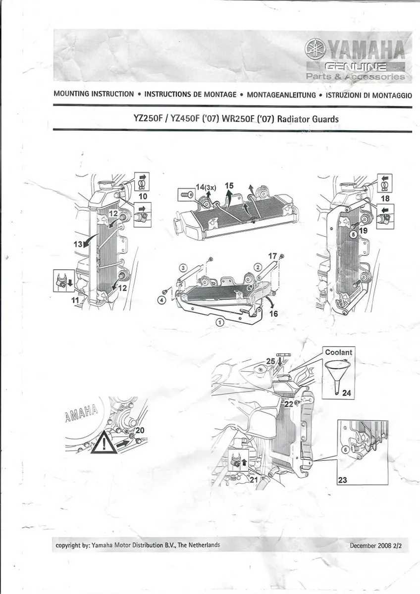 Yamaha YZ 450F 2007 Radiatorbescherming